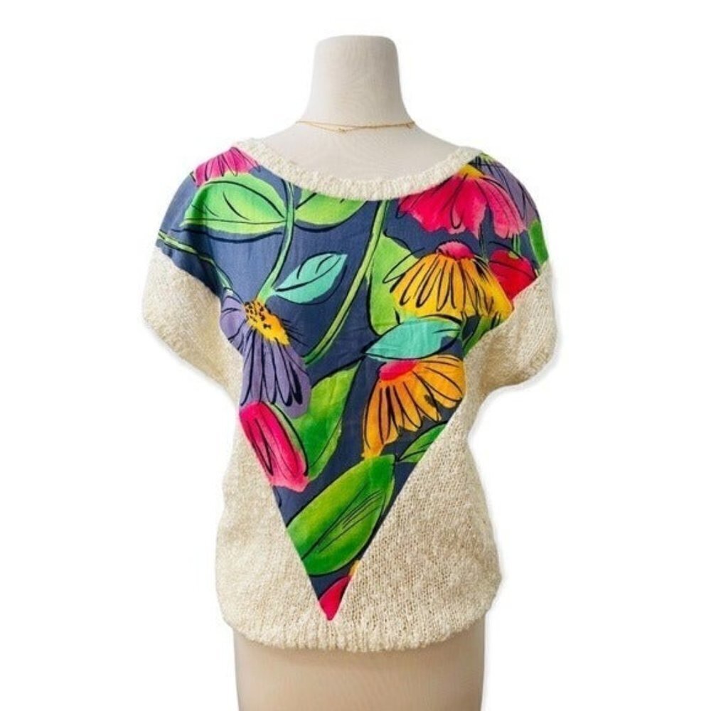 LOUBELLA California Fashions Vintage 80’s Sleeveless Lightweight Sweater Size S - Picture 2 of 10